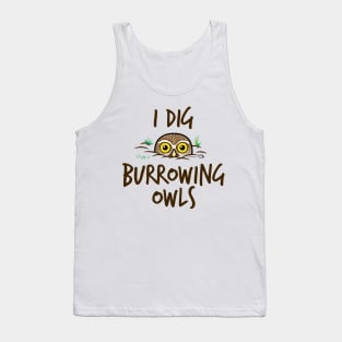 Burrowing Owls Owl Design Tank Top